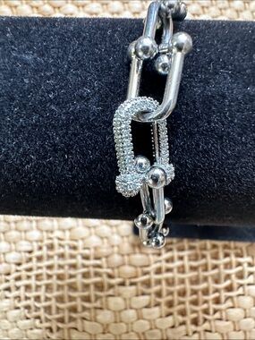 Pavé Link Bracelet - Silver